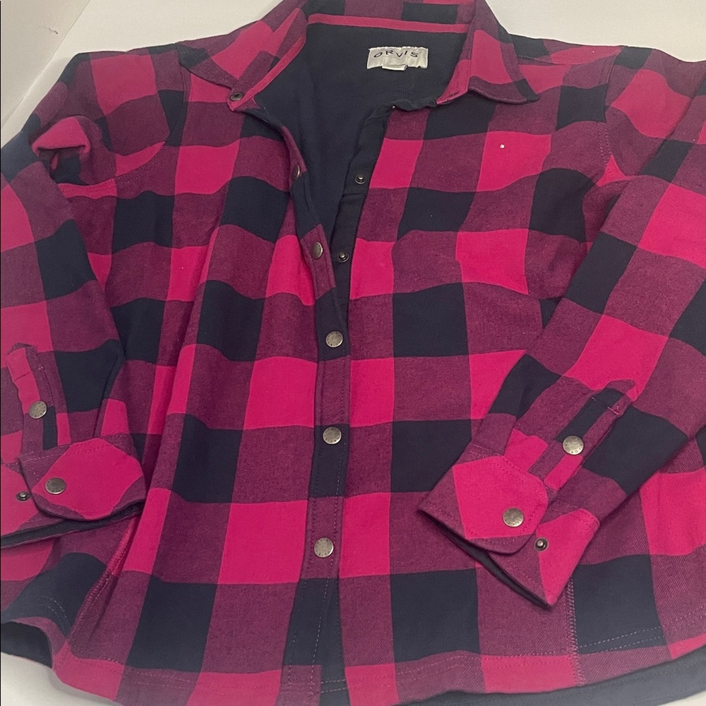 Orvis Pink and Black Plaid‎ Jacket